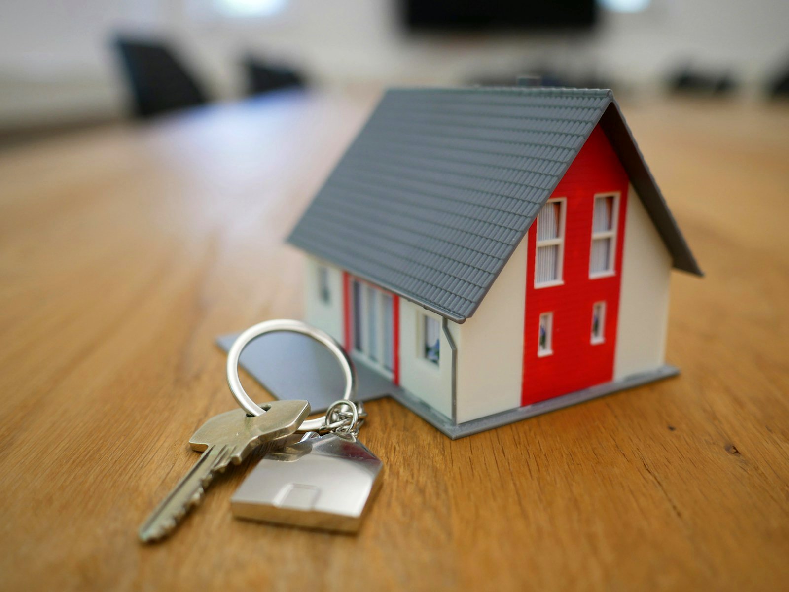Keys resting on a countertop in a newly handed-over apartment